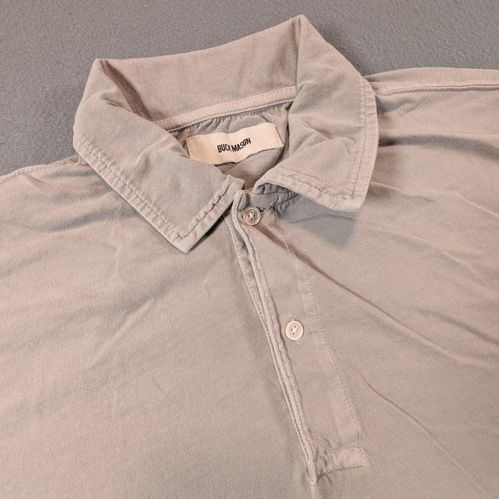 Buck Mason Sueded Cotton Short Sleeve Polo Mens Size XL Jersey